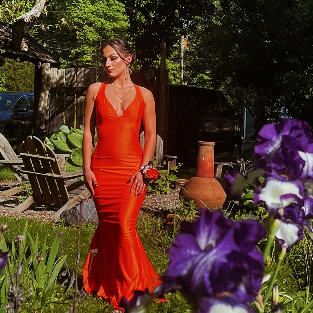 orange jessica angel dress